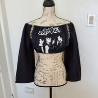 Image 1 of Appendix Finnish punk long sleeve off-shoulder crop top size M
