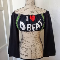 Image 2 of I love D-beat off-shoulder crop top