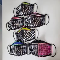 Image 2 of Punk rock face mask with bullets and studs **adult medium size**