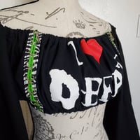 Image 3 of I love D-beat off-shoulder crop top