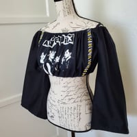 Image 4 of Appendix Finnish punk long sleeve off-shoulder crop top size M