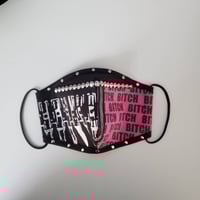 Image 4 of Punk rock face mask with bullets and studs **adult medium size**