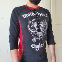 Image 1 of Motorhead raglan Henley shirt size S