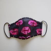 Image 3 of Goth lipstick face mask with studs **adult medium size**
