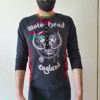 Image 5 of Motorhead raglan Henley shirt size S