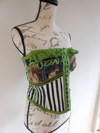 Image 2 of Poison band top corset bustier ruffles glam 80s metal