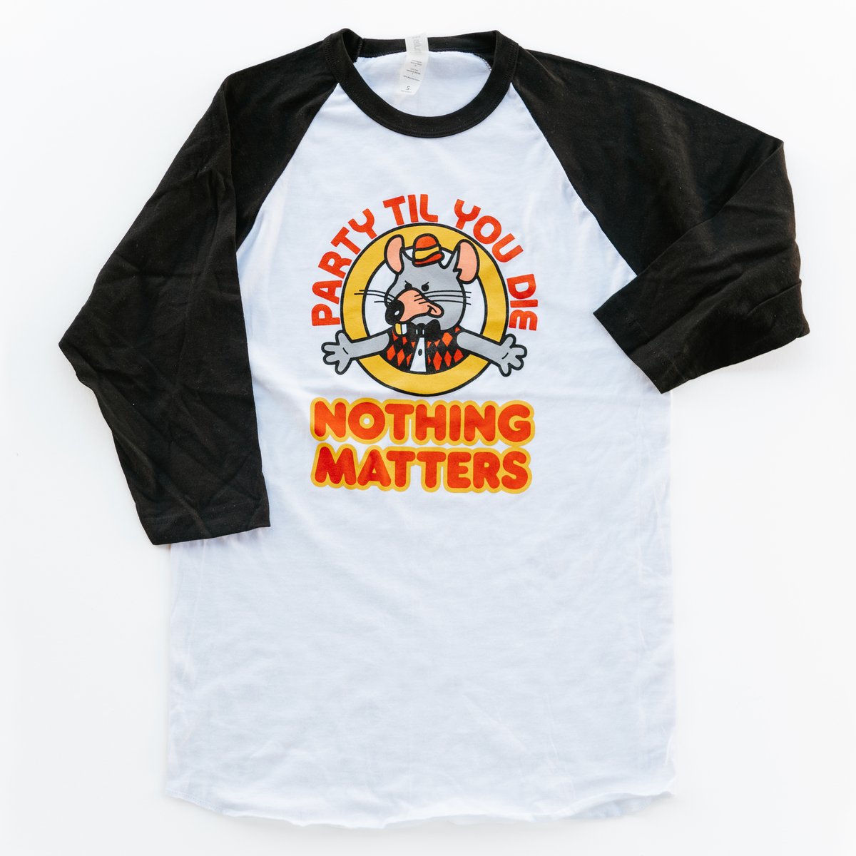 Image of Nothing Matters Black Raglan Tee