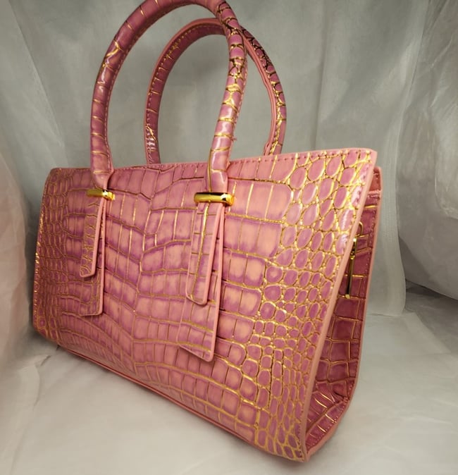 Barbie Pink and Gold Handbag Luxurious Glossy look 