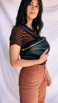 Image 2 of Vinyl Belt Bag | Black
