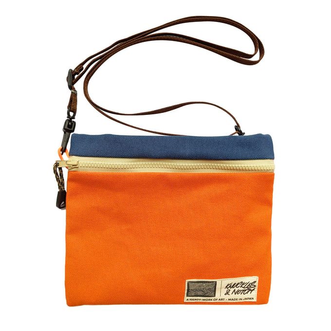 Image of Zine Sacoche Pouch – Orangey Red/Blue