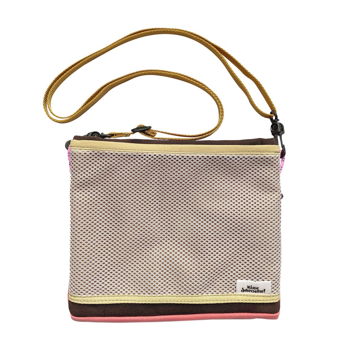 Image of Zine Sacoche Pouch – Pink/Brown