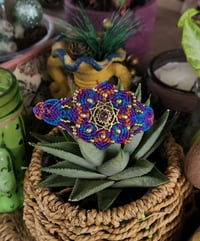 Image 3 of Amethyst Brass Mandala Bracelet 