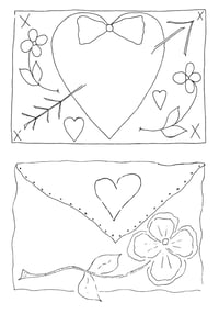 Heart & Envelope (Digital Tracing Templates)