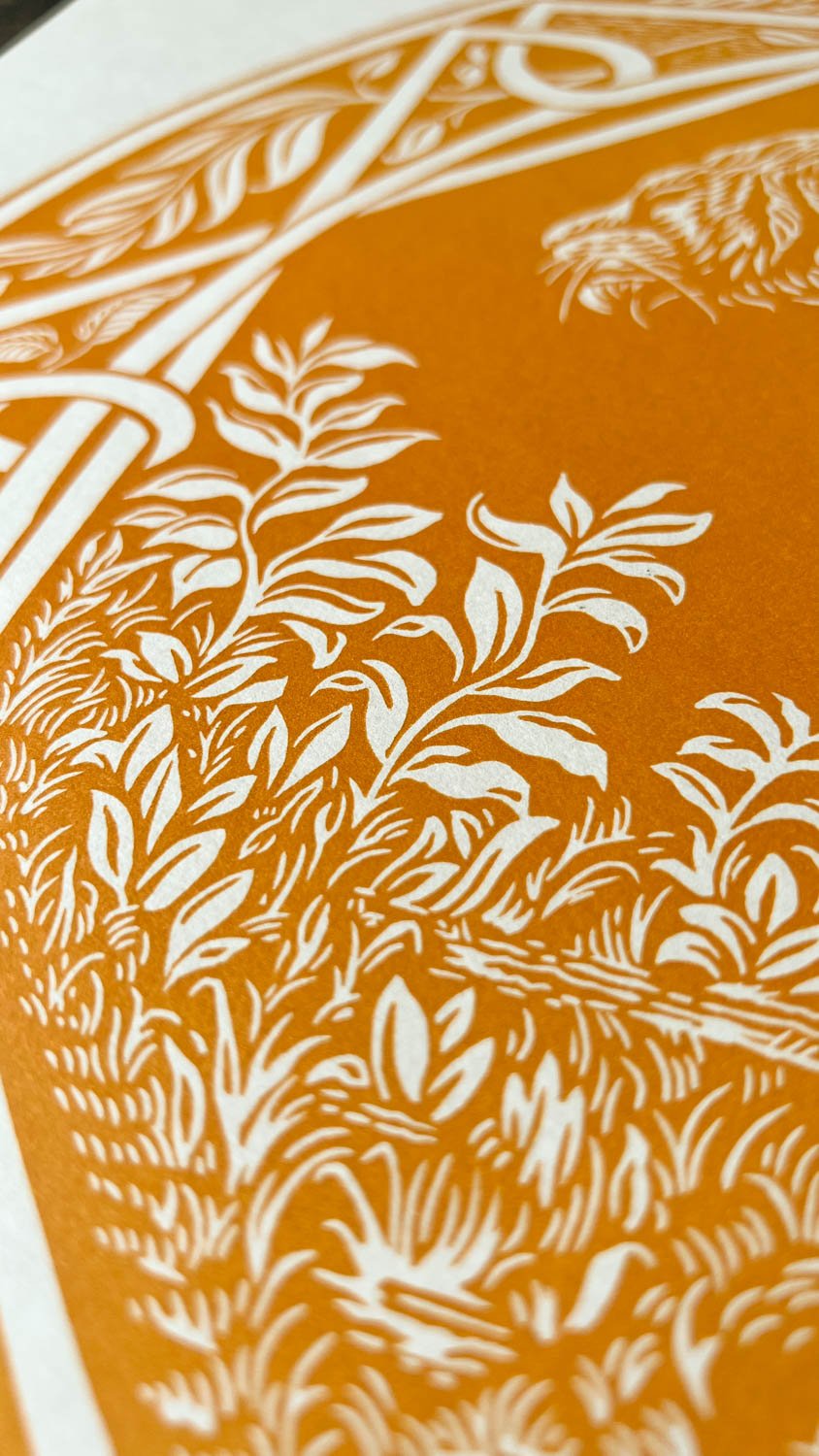 ASPIRATION Letterpress Print Sun