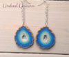 Faux Geode Earrings - True Blue