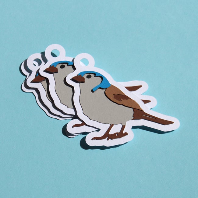 Etiquette cadeau Oiseau