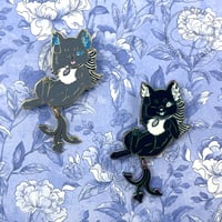 Image 1 of Magic Demon Cat Enamel Dangle Pin