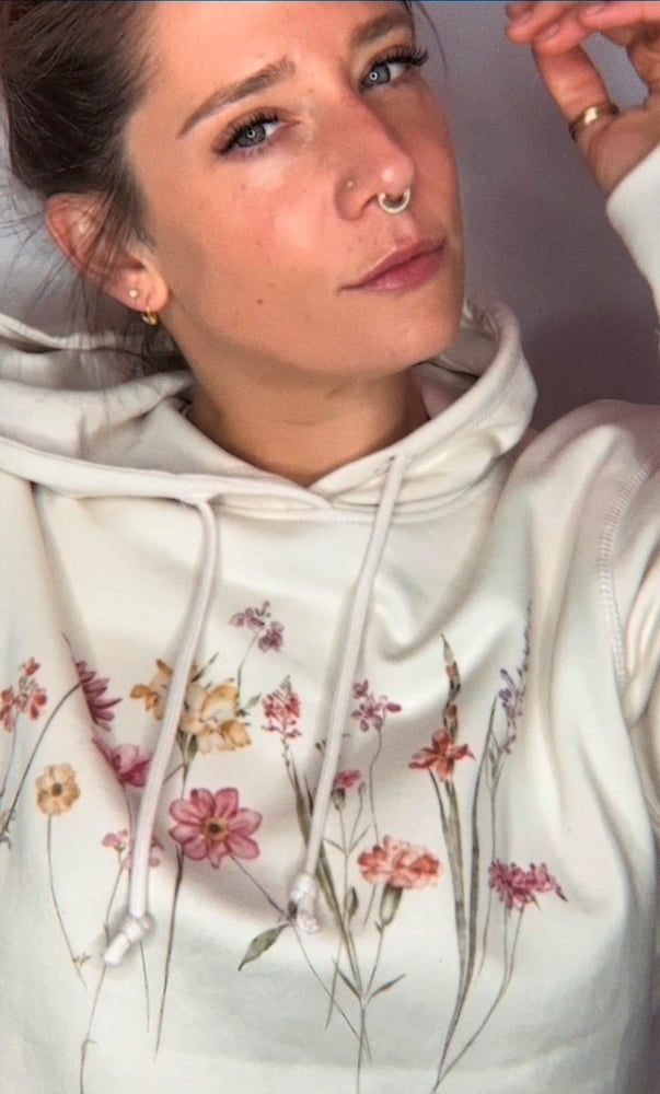 Image of HOODIE FLOWERS - THE SIMONES X EVA TATTOOIST