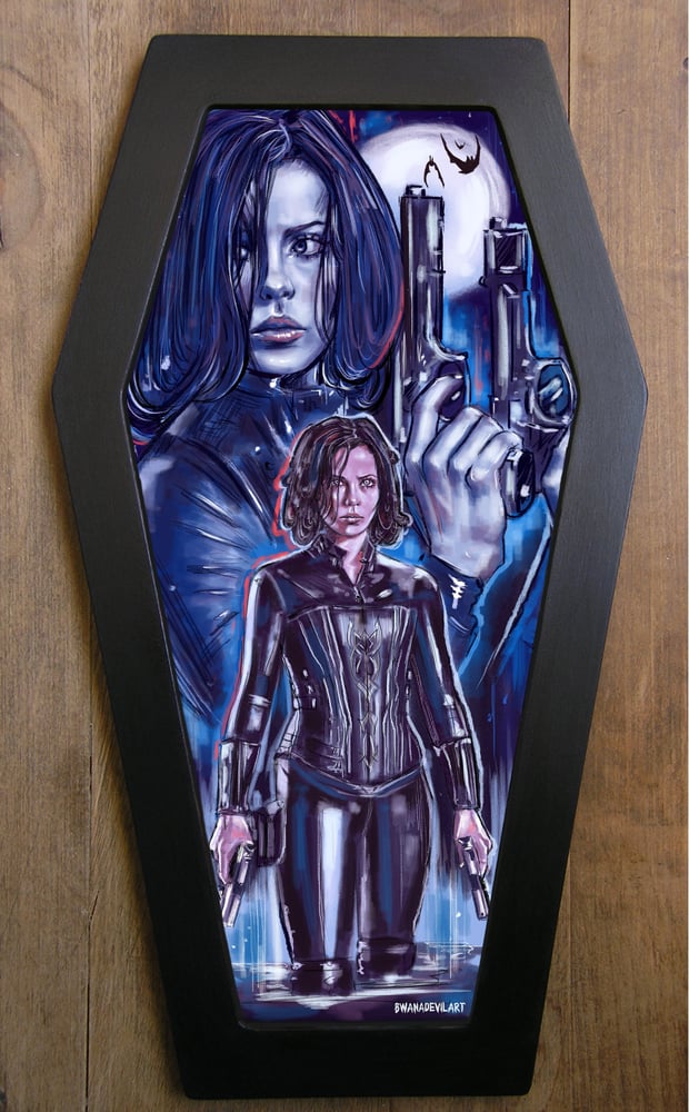 Image of Limited Edition Selene Underworld Coffin Framed Art (WORLDWIDE SHIPPING!)