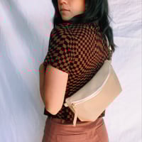 Image 3 of Vinyl Belt Bag | Sand