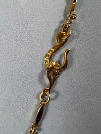 Image 3 of Round rainbow colored crystal pendant necklace