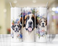 20oz Floral Saint Bernard Tumbler
