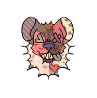 Image 1 of Patchwork Hyena - Pin