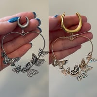 Butterfly Heart Saddle Dangles (sizes 2g-1 1/2)
