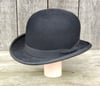 Vintage Bowler Hat J Moores & Sons London Black Small/56cm