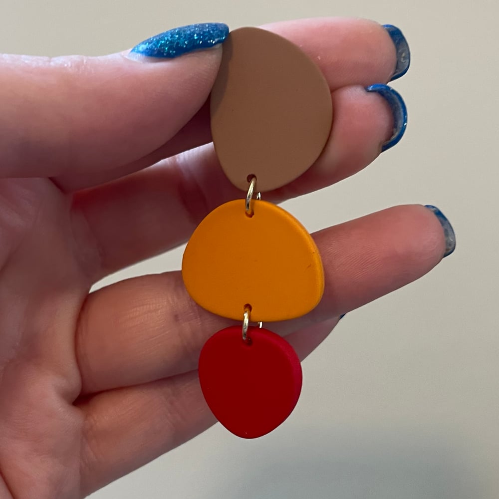 Image of Warm Toned Geo Dangles (sizes 0g-5/8)