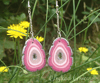 Faux Geode Earrings - Pretty in Pink