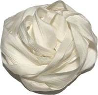 Image 2 of 10YD  IVORY HAND DYED SARI SILK RIBBON/HAND DYED BY COLOR KISSED SILK