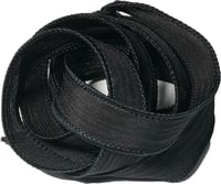 Image 2 of 1PC BLACK 42" hand dyed wrist wrap bracelet silk ribbon//Yoga wrist wrap bracelet ribbon