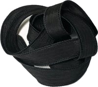 Image 1 of 1PC BLACK 42" hand dyed wrist wrap bracelet silk ribbon//Yoga wrist wrap bracelet ribbon
