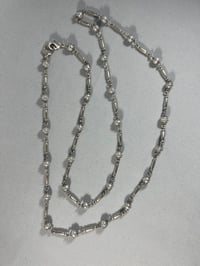 Image 1 of Wire wrapped pearl necklace