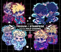 Image 1 of TRIGUN Holographic Flower Charms 