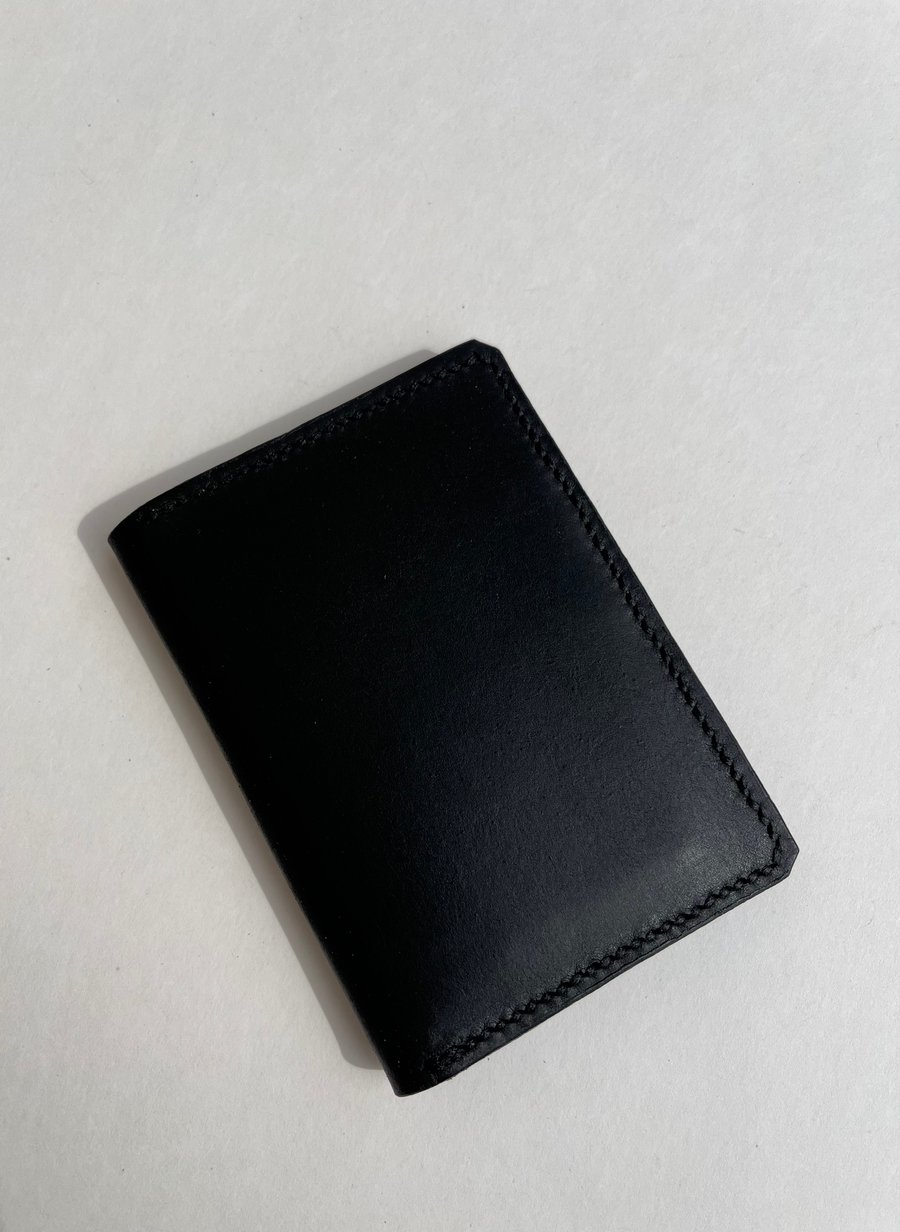 Image of Black/Natural Buttero Vertical Cardholder 