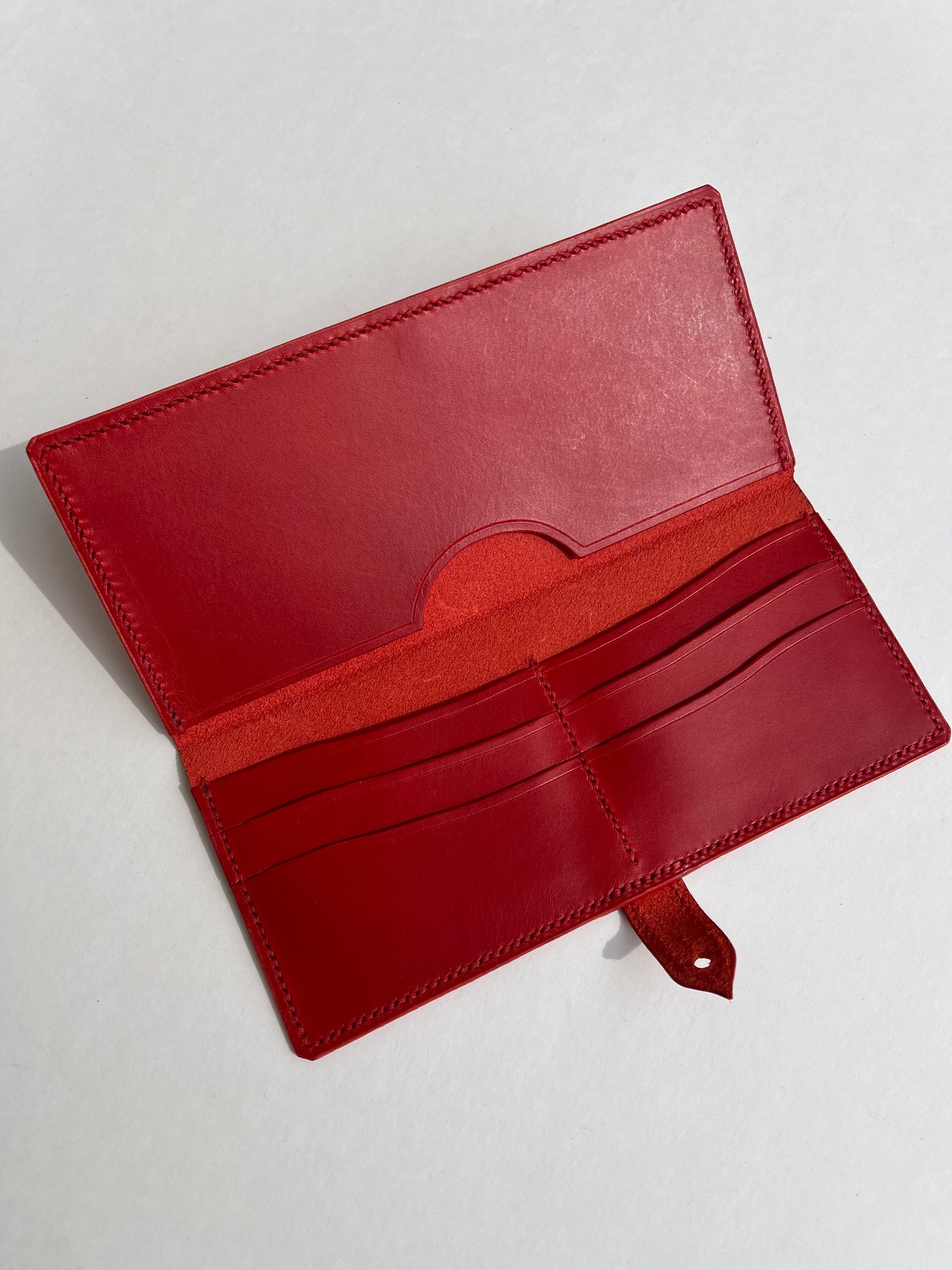 Image of Red Buttero Long Wallet #2