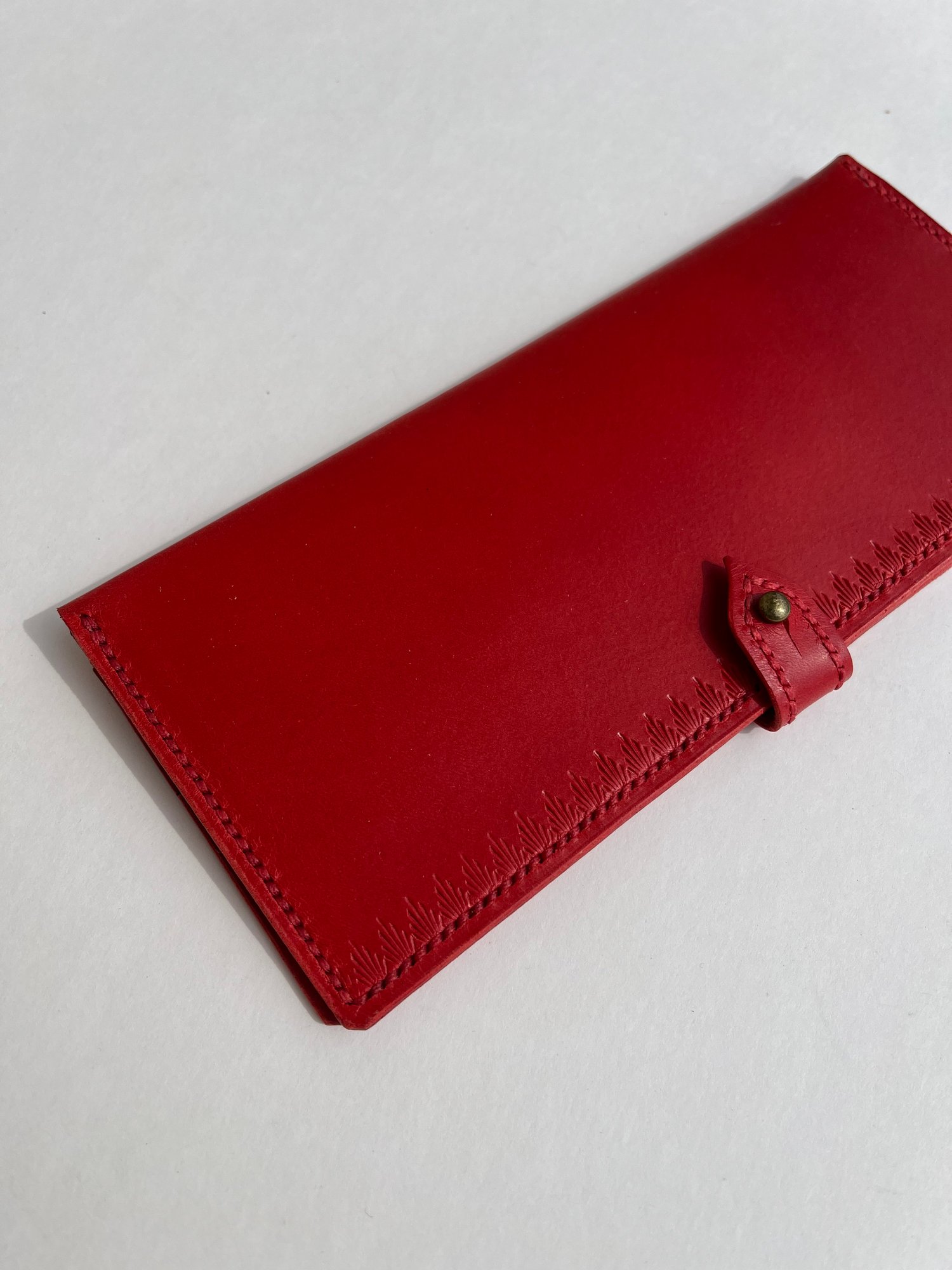 Image of Red Buttero Long Wallet #2