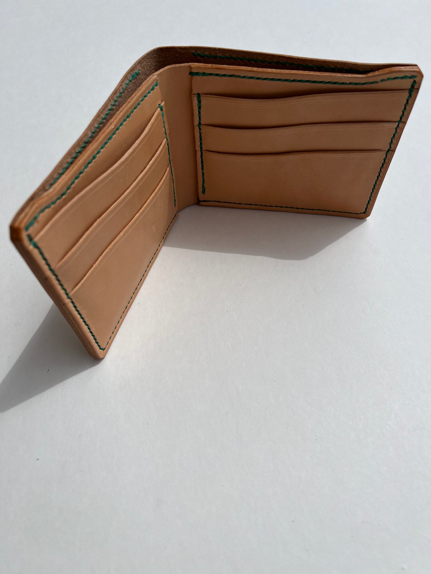 Image of Natural Buttero Bifold (Mint Green)