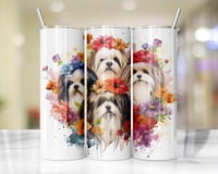 20oz Floral Shitzu Tumbler