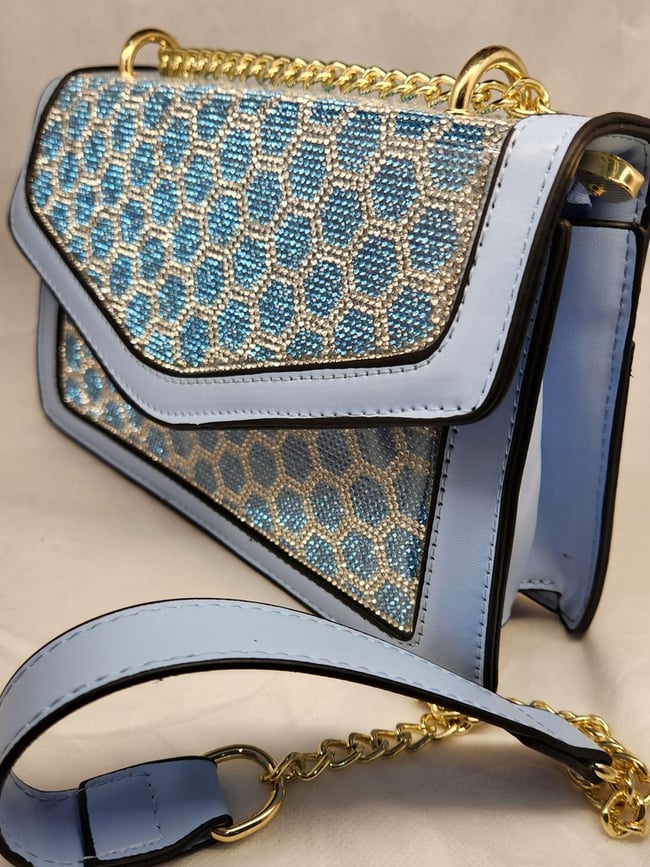 Blue Shimmery Bag