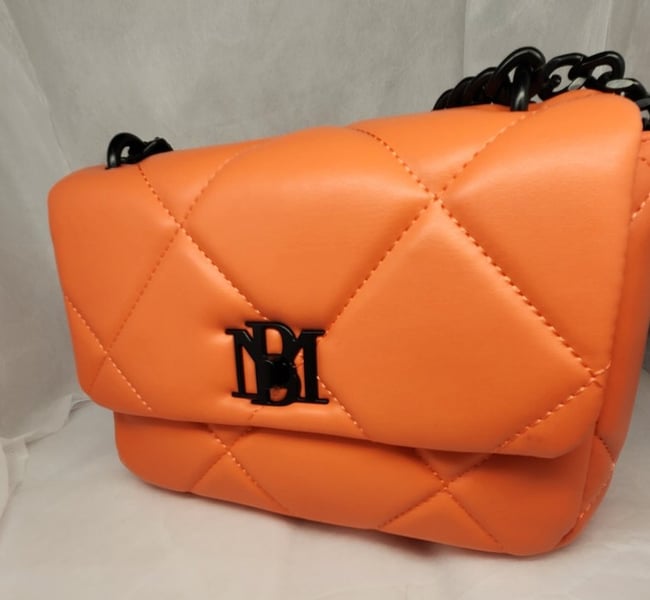 Badgley Mischka  Quilted papaya color