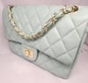 Quilted Baby Blue Bag