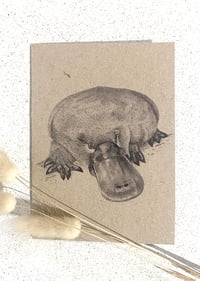 Image 1 of Greeting Card with Envelope - Basil the Platypus