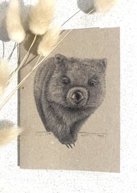 Image 1 of Greeting Card with Envelope - Bernie the Wombat