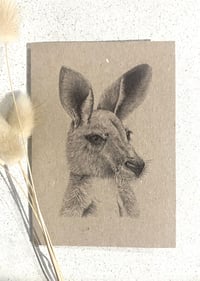 Image 1 of Greeting Card with Envelope - Geraldine the Kangaroo