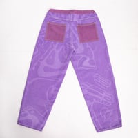 Image 2 of Sloucher Purple Canvas Trousers