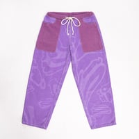 Image 1 of Sloucher Purple Canvas Trousers