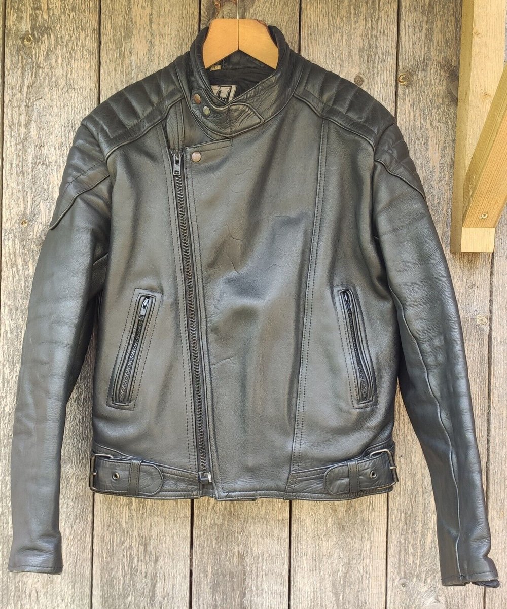 Image of Vtg Kett Leathers Cafe Racer Motorcycle Jacket Size Medium Biker/Classic/Retro